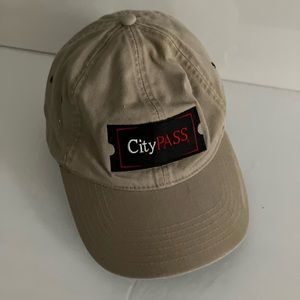 CityPass Baseball Cap - Adjustable Buckle - Khaki Cotton - barely worn